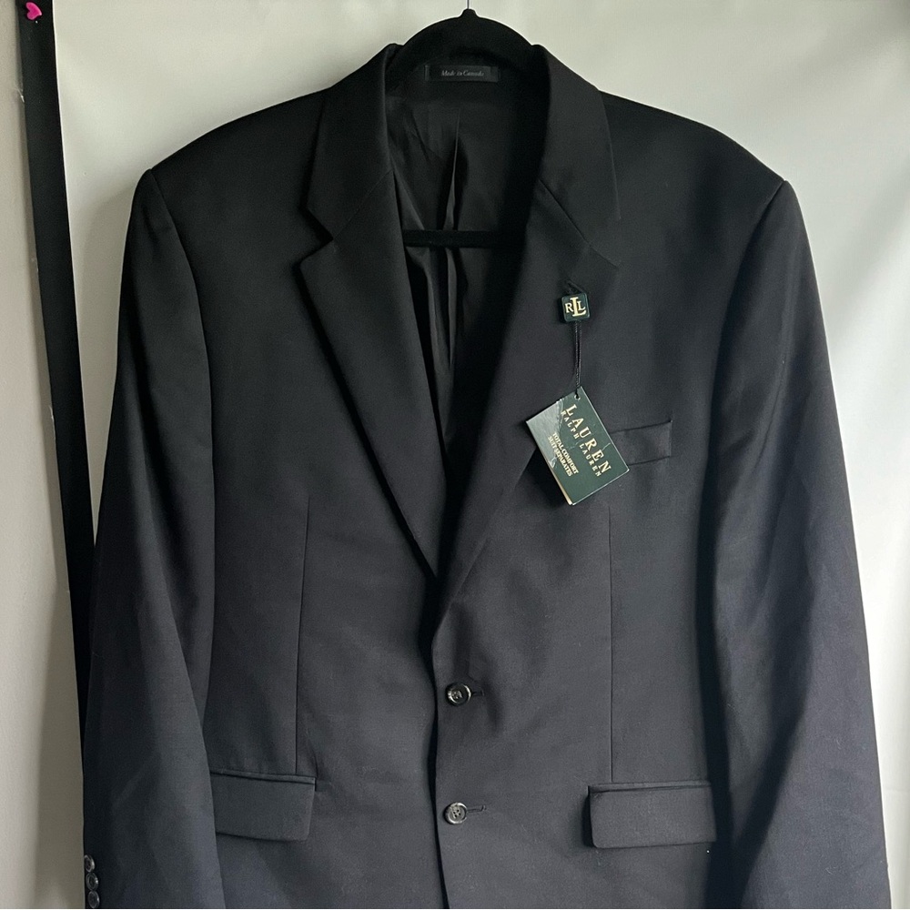 Ralph Lauren men’s black sportscoat, blazer jacket 44R new with tags